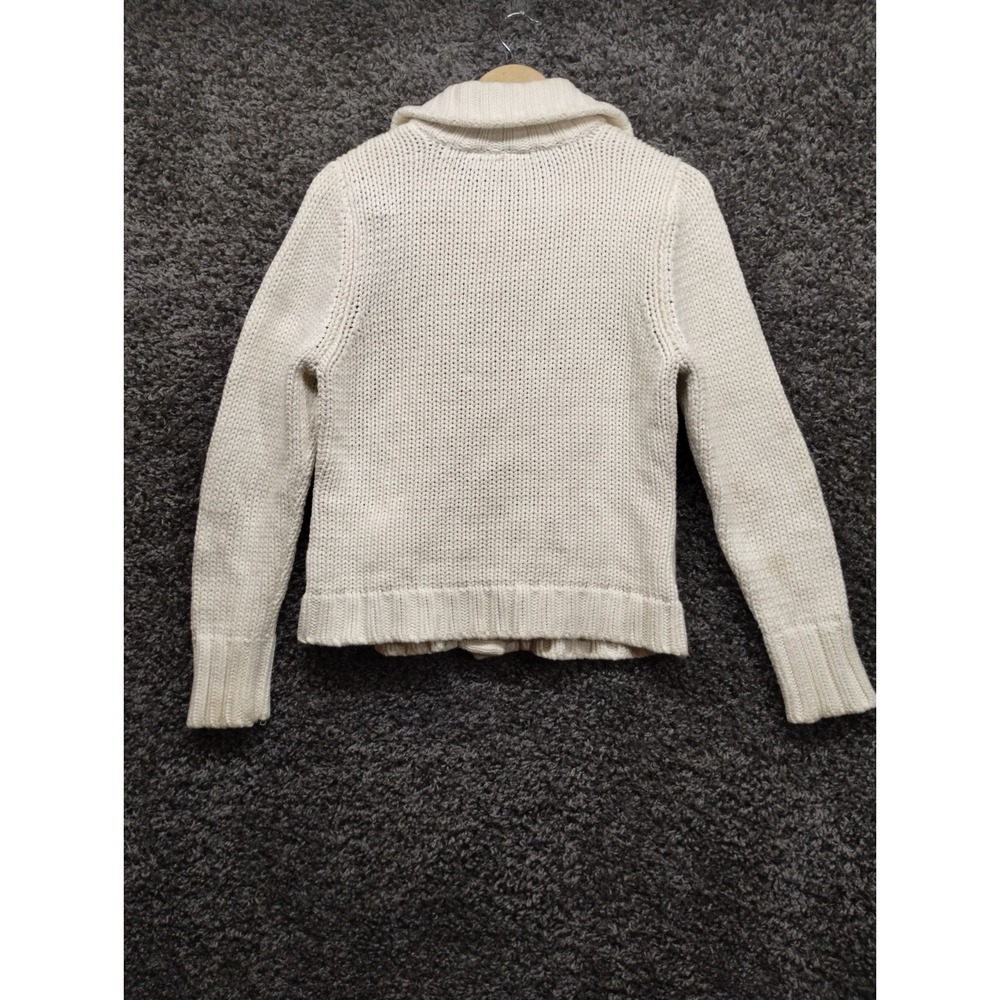 Mossimo Cardigan Sweater Women XL White Knit Collared Cute Comfortable - Picture 2 of 9